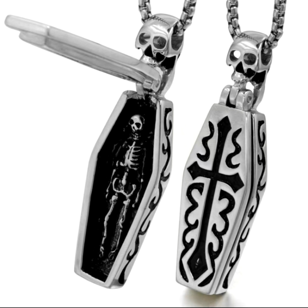 Groovy Goth skeleton necklace
